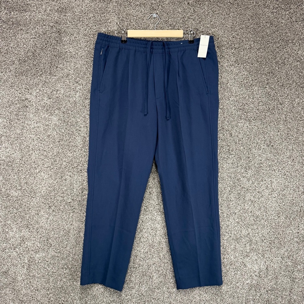 Abercrombie & Fitch Pull-on Pants Mens XL/30 Loose Fit Blue Chino Drawstring